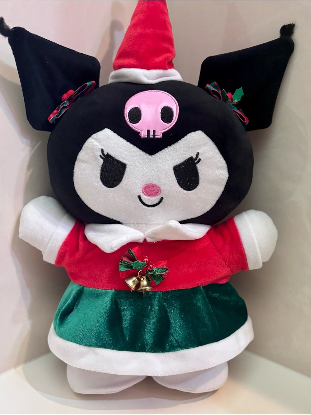 Sanrio Kuromi Christmas Free Standing Plush HTF RARE